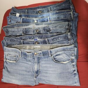 Jeans Lot Of 5 Sz 48x29 Sonoma Apt. 9 Levi’s Assorted Styles Denim